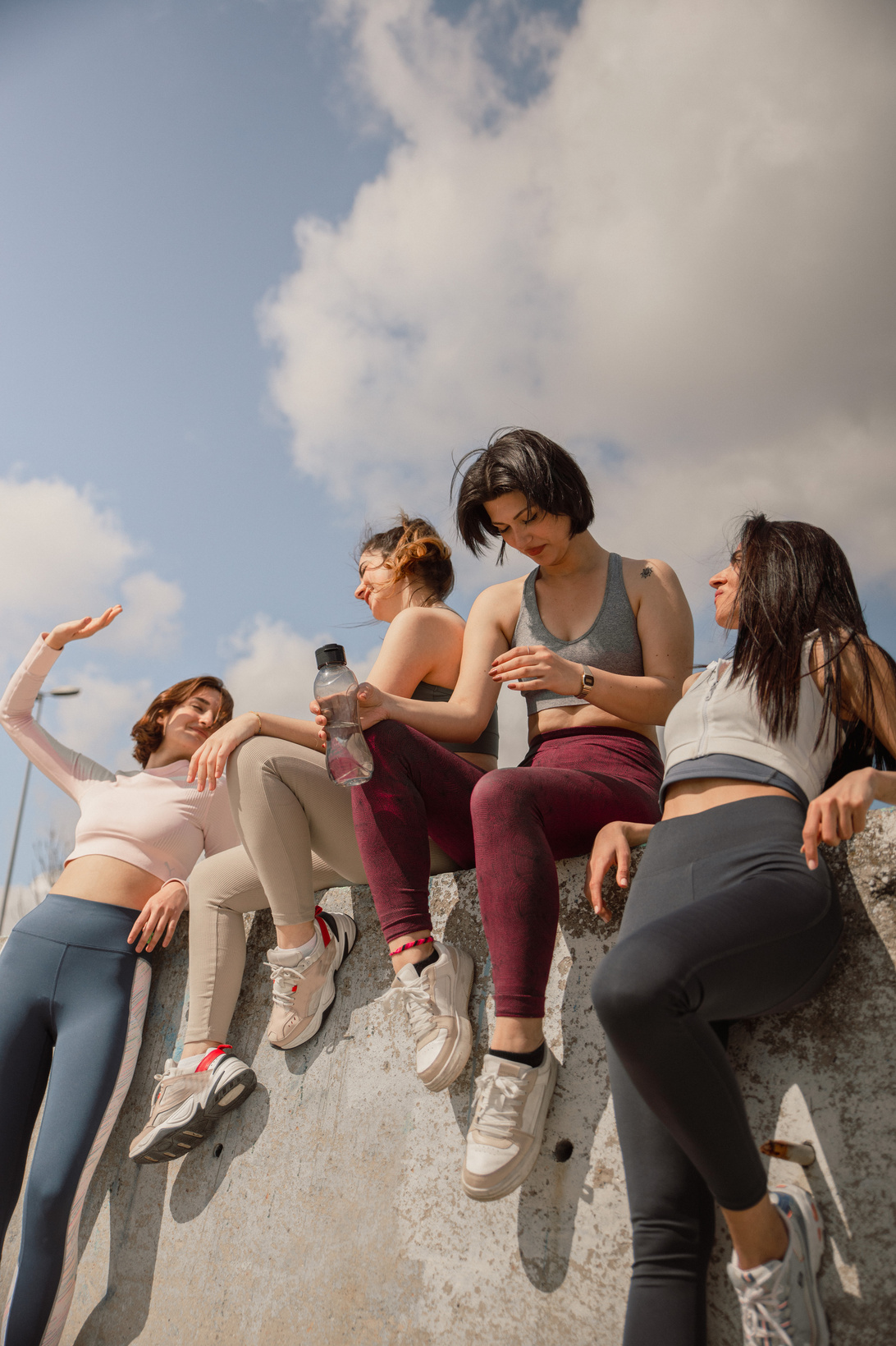 Friends in Activewear Outdoors