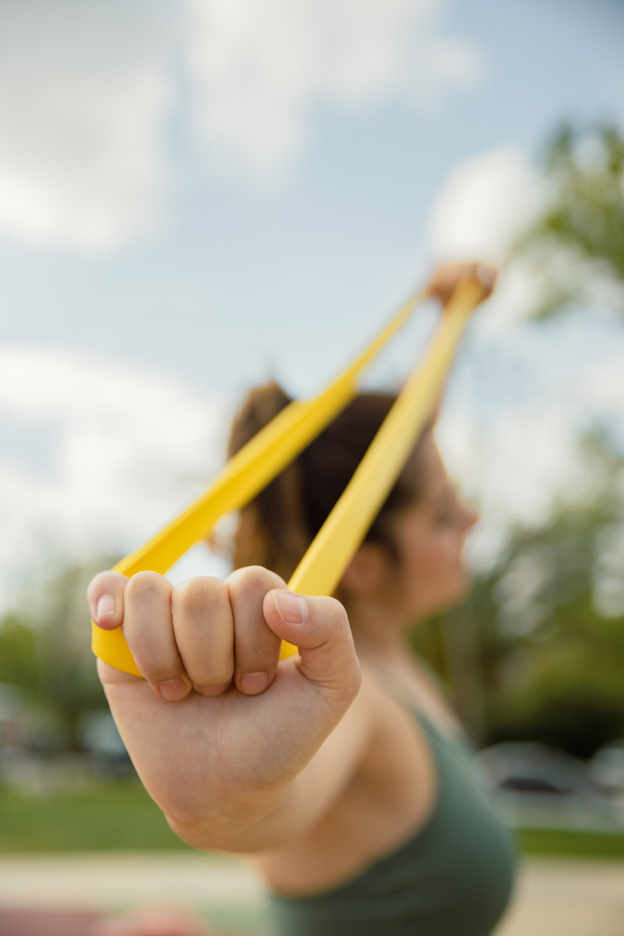 Woman Working Out Alone Outdoors